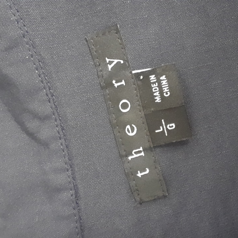 THEORY...LOREM SAFARI STYLE STRETCH LINEN JACKET..LARGE - Picture 5 of 7